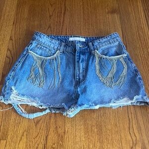 Nature Woman’s Jean Bedazzled Shorts Size M